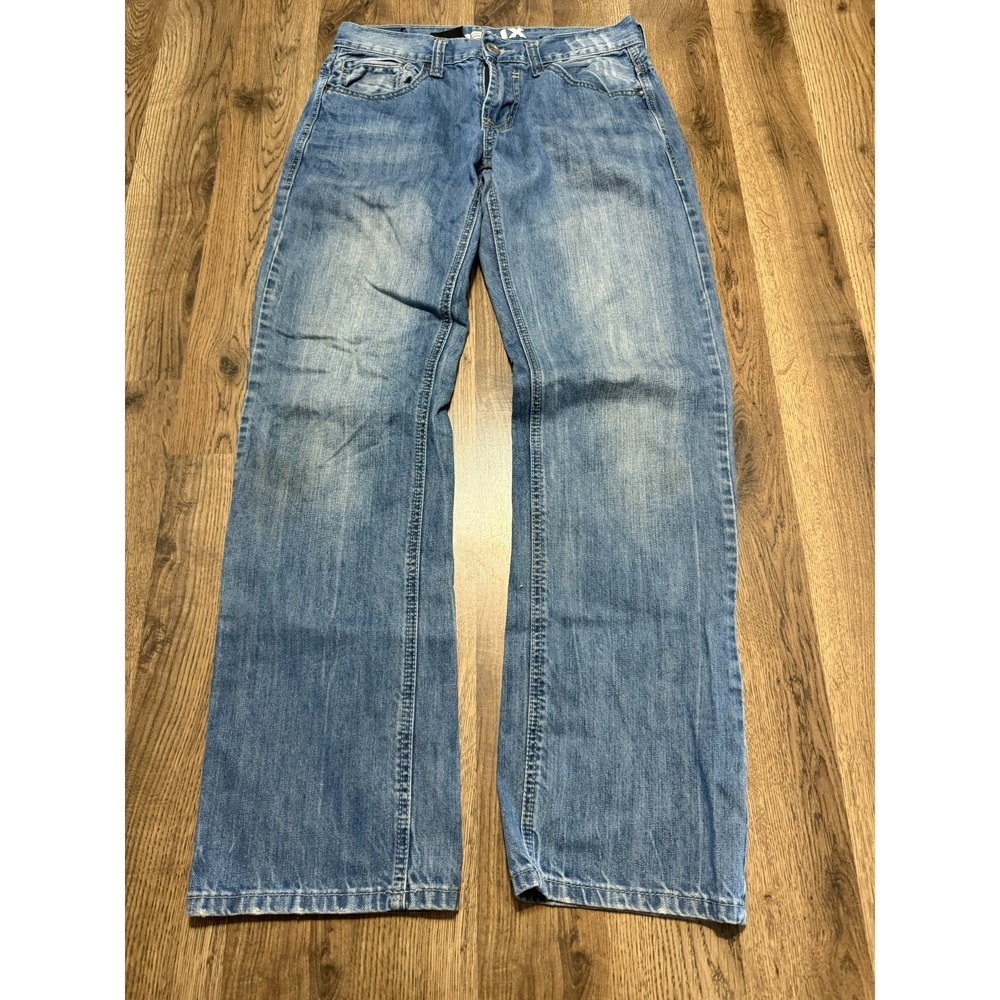 Helix Jeans Men's Size 30 Blue Denim Relaxed Fit Straight Leg Mid Rise